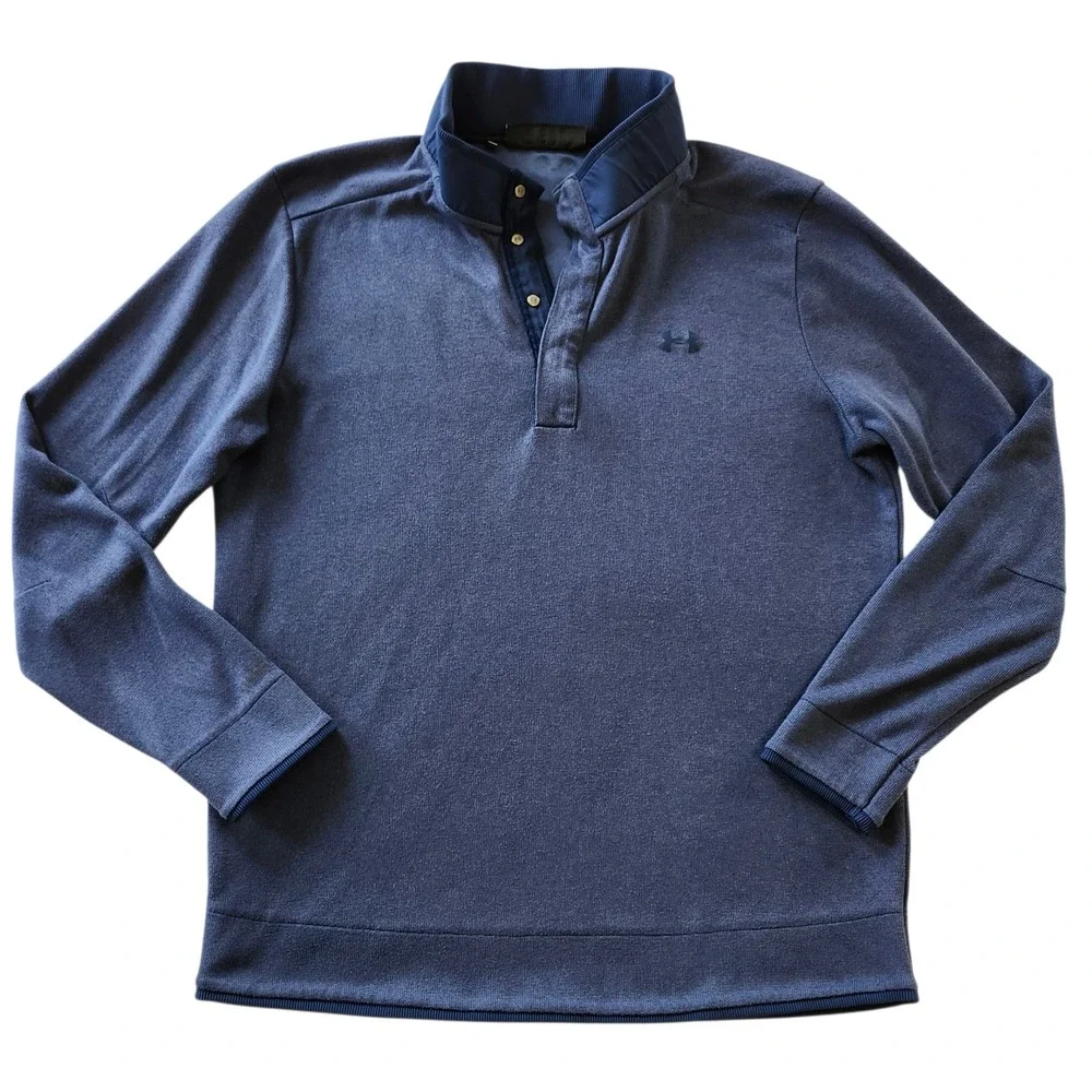 Under Armour Golf Storm ColdGear Long Sleeve Pullover sweatshirt Blue Men's XL